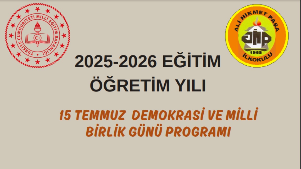 15 Temmuz Demokrasi ve Milli Birlik Günü Programı